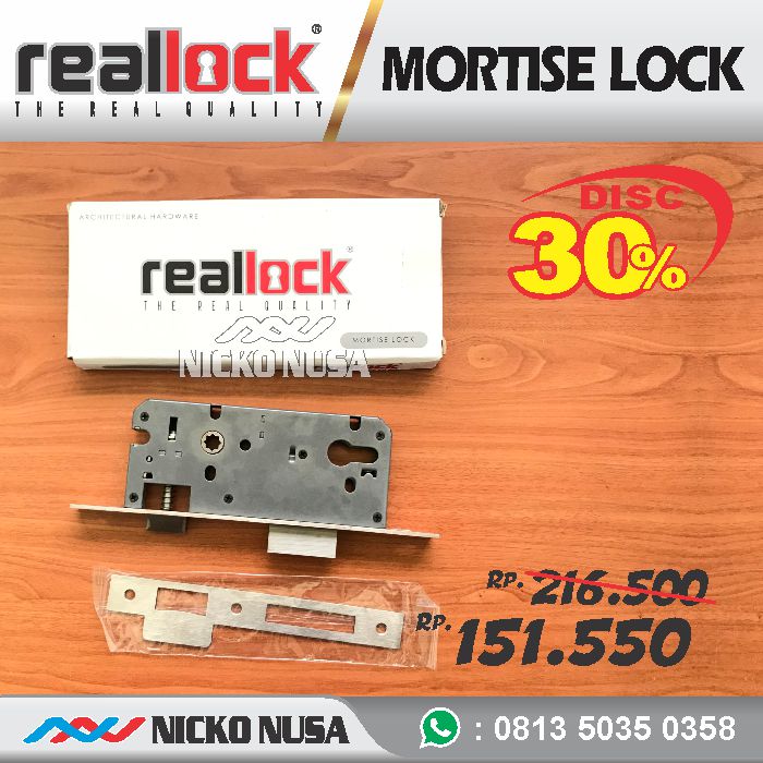 Lockcase REALLOCK LC RLK 50 SS Mortise Lock Body Kunci Swing