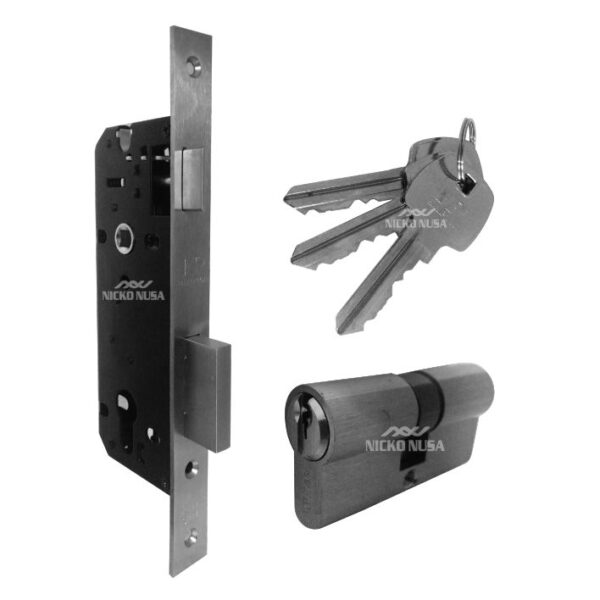 Lockcase HAMPTON HP485 Body Kunci Swing dan Silinder HAMPTON HP485 + DC 60 SN Set (Mortise + Cylinder)
