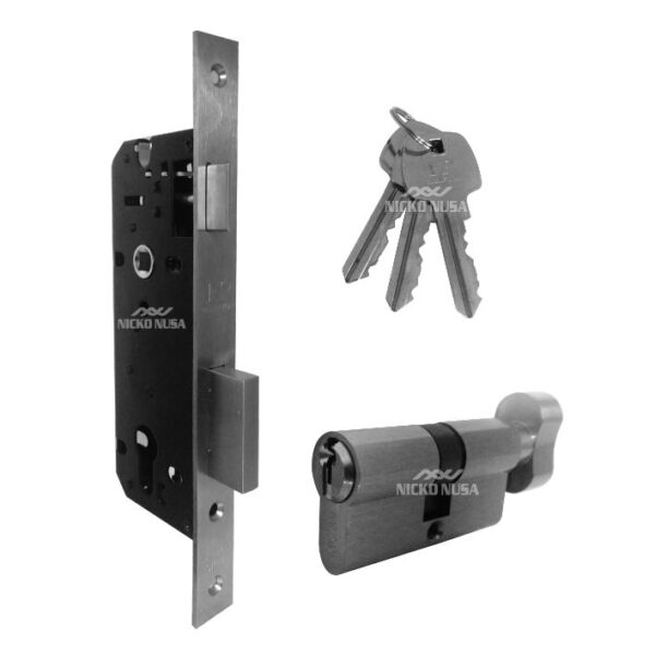 Lockcase IL HAMPTON 485 + KC 60 SN Body Kunci Swing dan Silinder MTS IL HAMPTON 485 + KC 60 SN Set (Mortise + Cylinder KNOB)