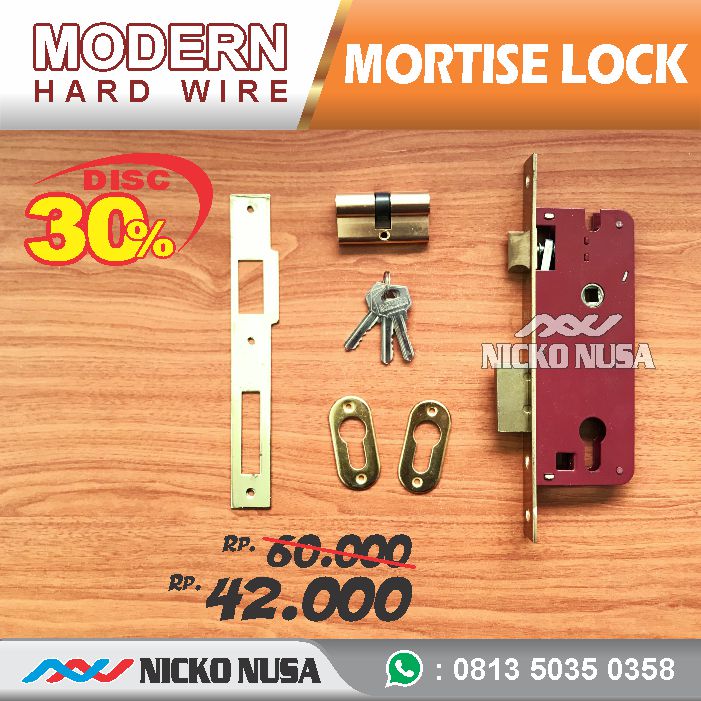 Lockcase MODERN LC MDR 7012 GP Mortise Lock Body Kunci Swing
