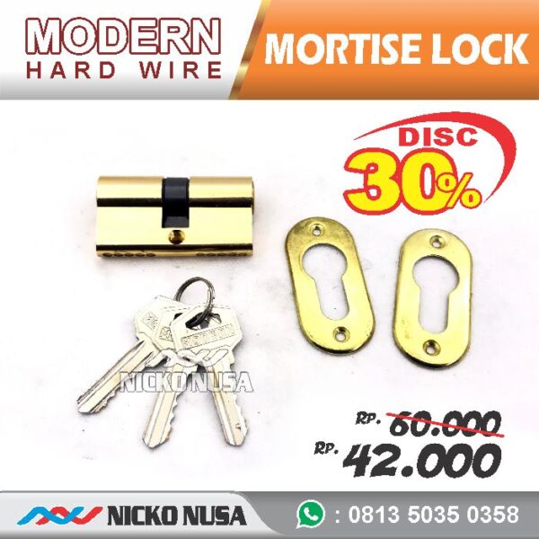 Lockcase MODERN LC MDR 7012 GP Mortise Lock Body Kunci Swing - Gambar 3