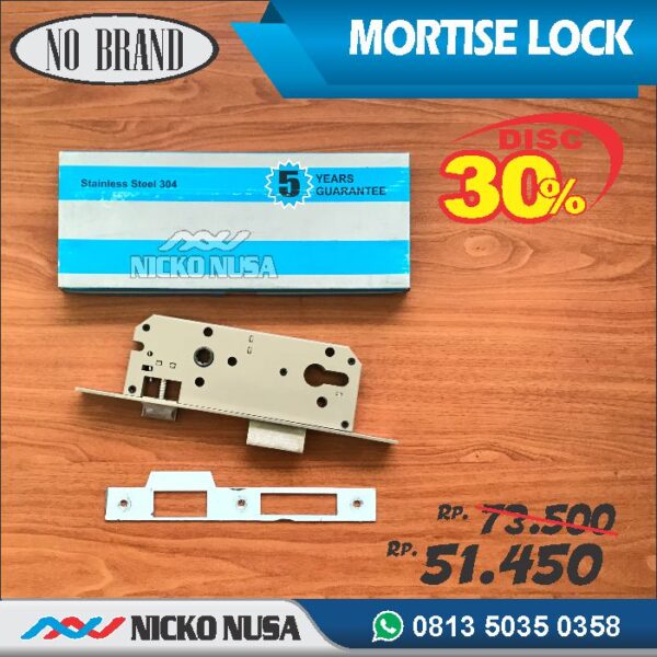 Lockcase LC 40mm Polos SS Mortise Lock Body Kunci Swing