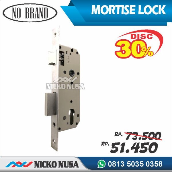 Lockcase LC 40mm Polos SS Mortise Lock Body Kunci Swing - Gambar 2