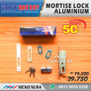 Kunci Pintu Sliding Aluminium ARRONE LCA ARN 123 Aluminium Door Lock