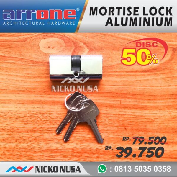 Kunci Pintu Sliding Aluminium ARRONE LCA ARN 123 Aluminium Door Lock - Gambar 3