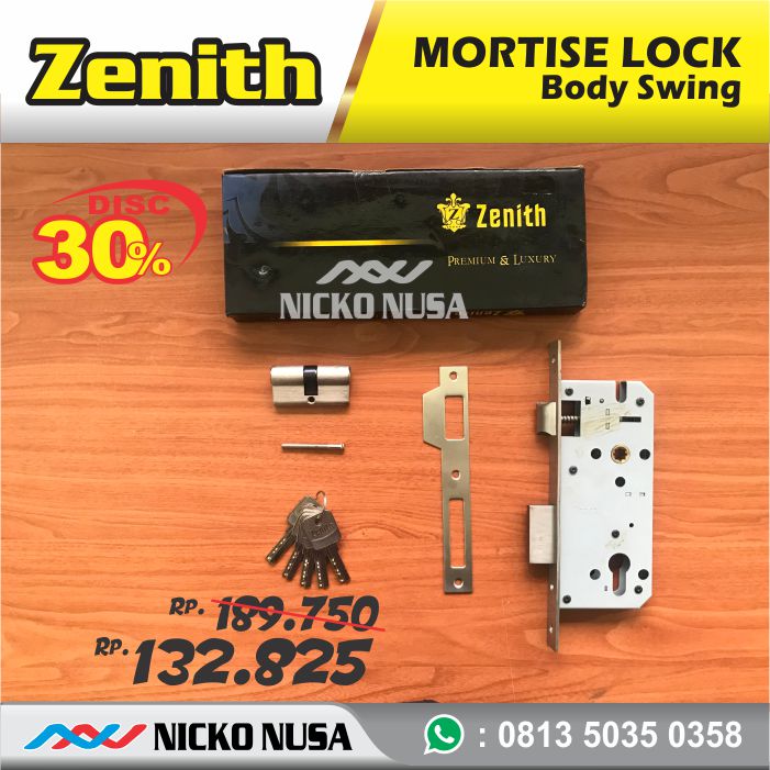 Lockcase Swing ZENITH NN 50 KOMP Mortise Kunci Pintu Swing