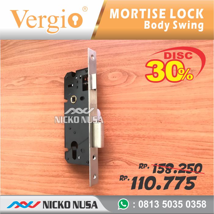 Lockcase Swing VERGIO AK 40 SS + Cylinder Mortise Kunci Pintu Swing - Gambar 2