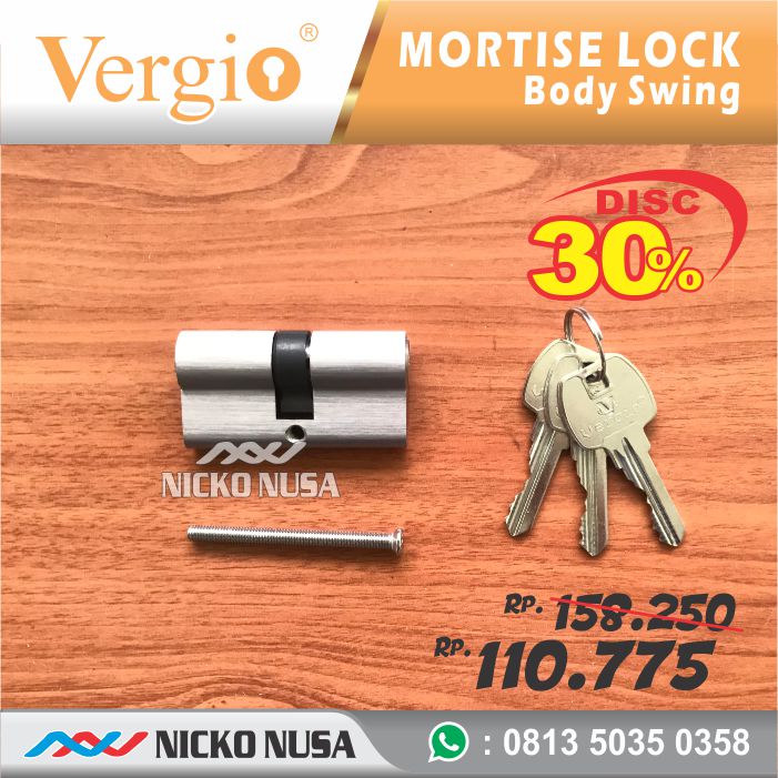 Lockcase Swing VERGIO AK 40 SS + Cylinder Mortise Kunci Pintu Swing - Gambar 3