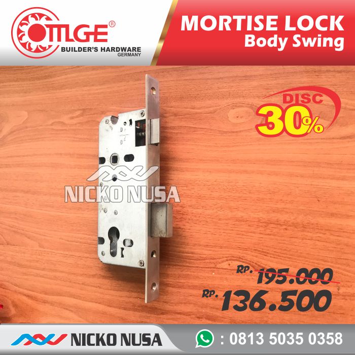 Lockcase Swing OMGE OMG NS-100 + DC 50 Mortise Kunci Pintu Swing - Gambar 2