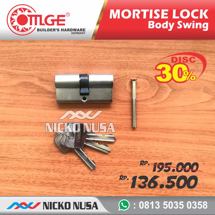 Lockcase Swing OMGE OMG NS-100 + DC 50 Mortise Kunci Pintu Swing - Gambar 3