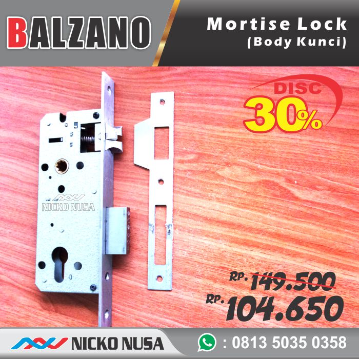 Lockcase Swing BOLZANO SS + DCK 3 MORTISE Kunci Pintu Swing - Gambar 2