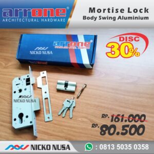 Lockcase Swing ARRONE LC ARN 40 SS + DC 60 MORTISE Kunci Pintu Swing