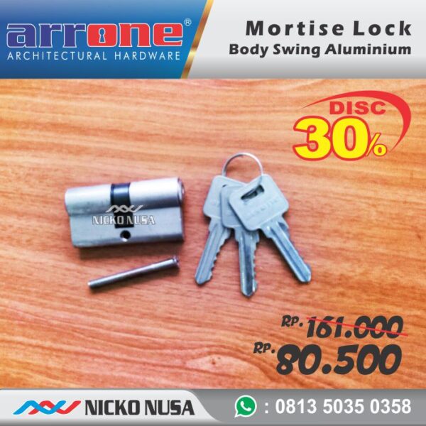 Lockcase Swing ARRONE LC ARN 40 SS + DC 60 MORTISE Kunci Pintu Swing - Gambar 3