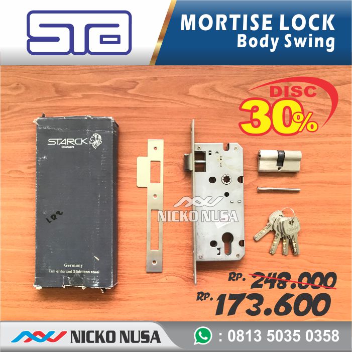 Lockcase Swing STARCK STK ST-50 + DC 304 Mortise Kunci Pintu Swing