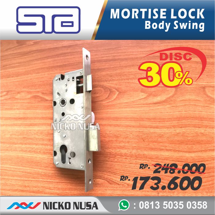 Lockcase Swing STARCK STK ST-50 + DC 304 Mortise Kunci Pintu Swing - Gambar 2