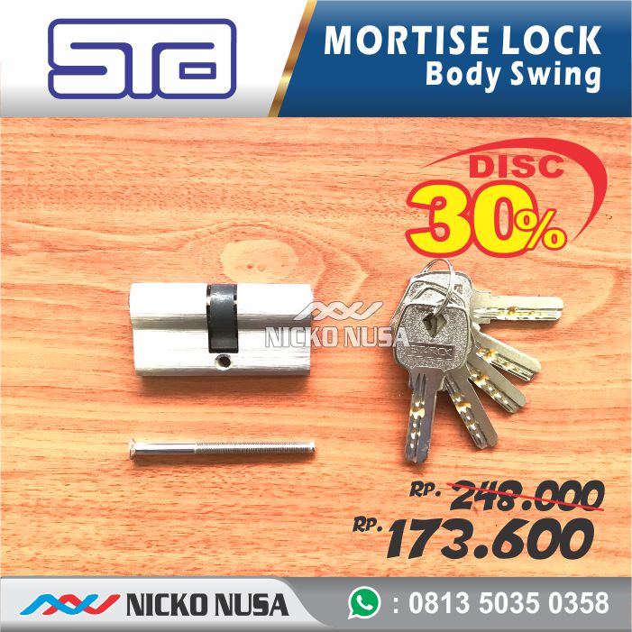 Lockcase Swing STARCK STK ST-50 + DC 304 Mortise Kunci Pintu Swing - Gambar 3