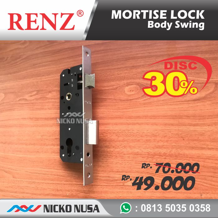 Lockcase Swing STK RENZ ST-40 + DC SN Mortise Kunci Pintu Swing - Gambar 2