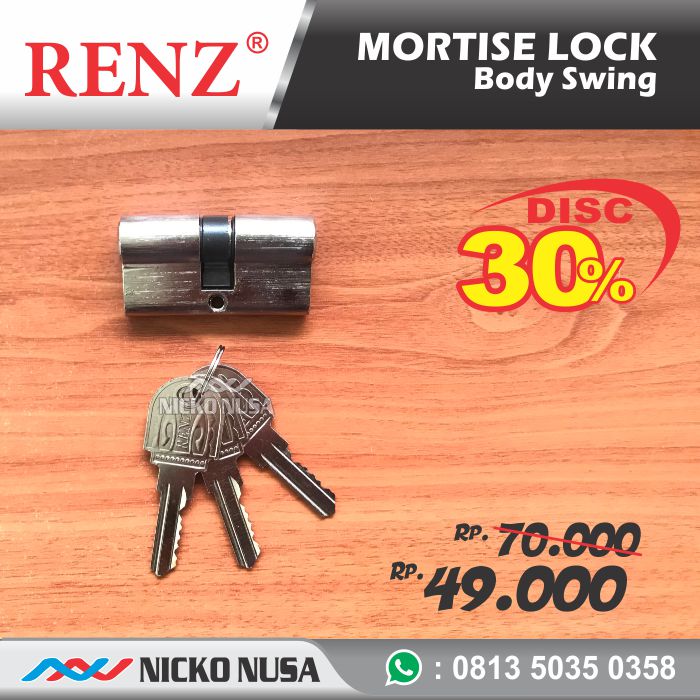 Lockcase Swing STK RENZ ST-40 + DC SN Mortise Kunci Pintu Swing - Gambar 3
