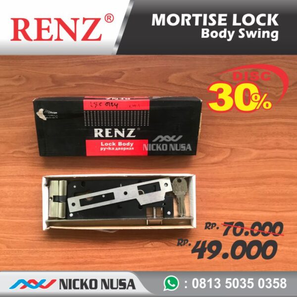Lockcase Swing STK RENZ ST-40 + DC SN Mortise Kunci Pintu Swing - Gambar 4