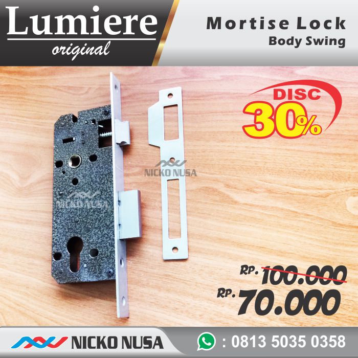 Lockcase Swing ARCEL 8545 CT Body+DC MORTISE Kunci Pintu Swing - Gambar 2