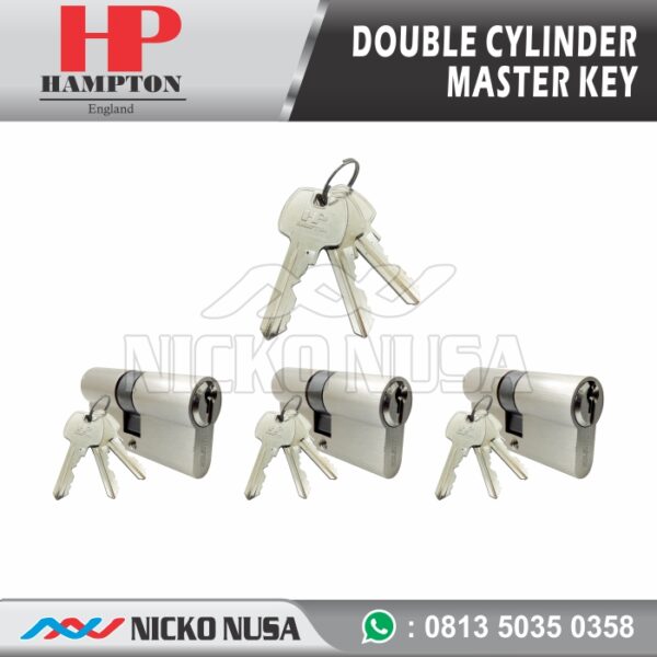 Master Key 3 Cylinder HAMPTON BR DL60mm SN / Cylinder Lock Master Key - Gambar 2