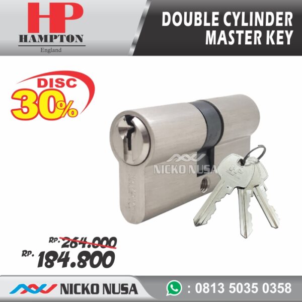 Master Key 3 Cylinder HAMPTON BR DL60mm SN / Cylinder Lock Master Key - Gambar 3