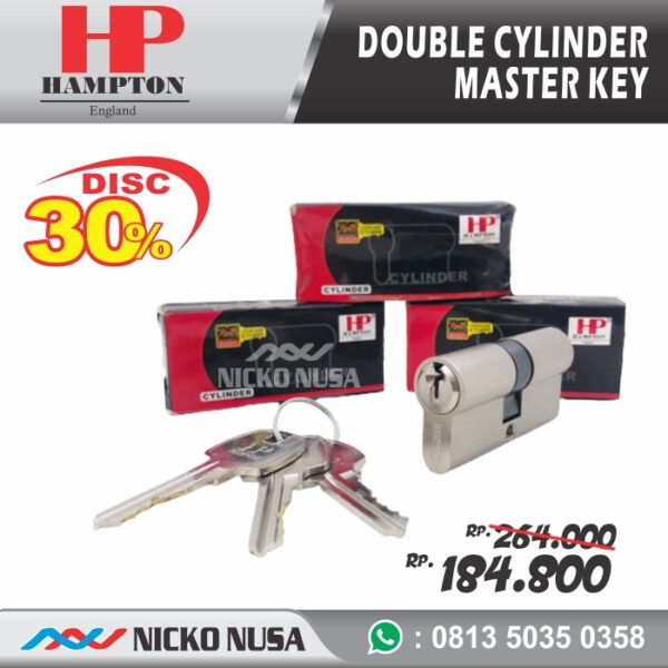 Master Key 3 Cylinder HAMPTON BR DL60mm SN / Cylinder Lock Master Key