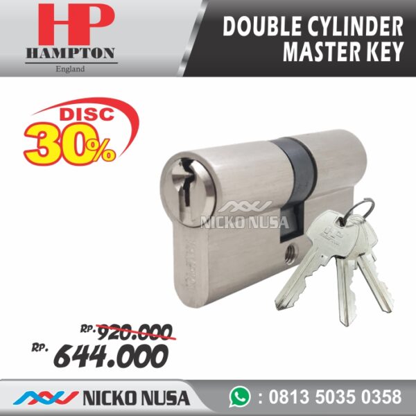 Master Key 8 Cylinder HAMPTON BR DL60mm SN / Cylinder Lock Master Key - Gambar 2