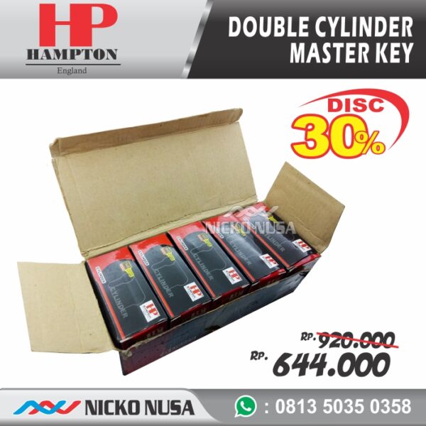 Master Key 8 Cylinder HAMPTON BR DL60mm SN / Cylinder Lock Master Key - Gambar 3