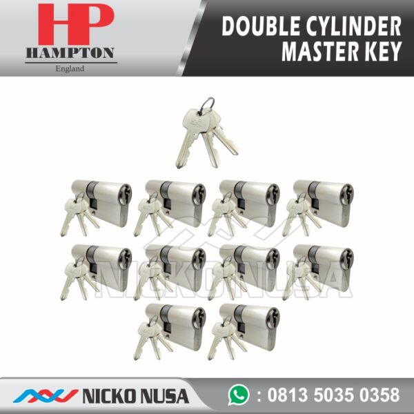 Master Key 10 Cylinder HAMPTON BR DL60mm SN / Cylinder Lock Master Key