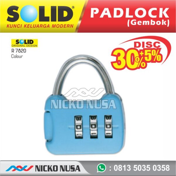 Gembok / Padlock Solid R7820 Gembok Koper Berkualitas Harga Murah