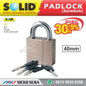 Gembok Solid / Padlock SOLID 817-40MM US26D