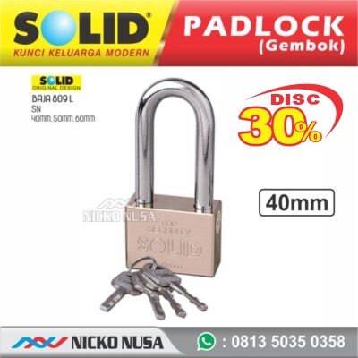 Gembok Solid / Padlock SOLID BAJA 809 L - 40MM SN