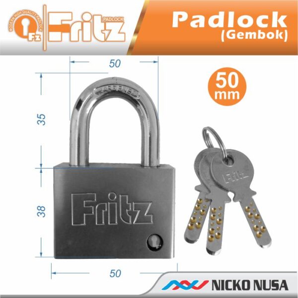 Gembok / Padlock FRITZ 50MM SHORT