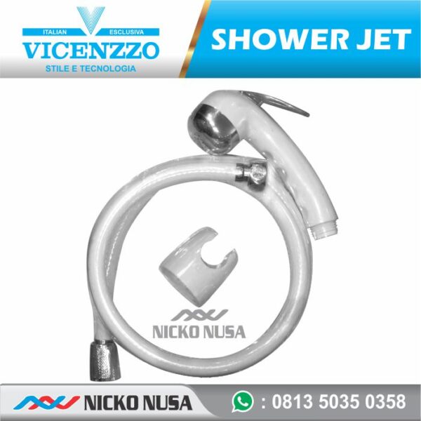 SHOWER VICENZZO CEBOK Toilet Shower Set Jet Bidet Cebok Kloset Closet JW 129 WHITE