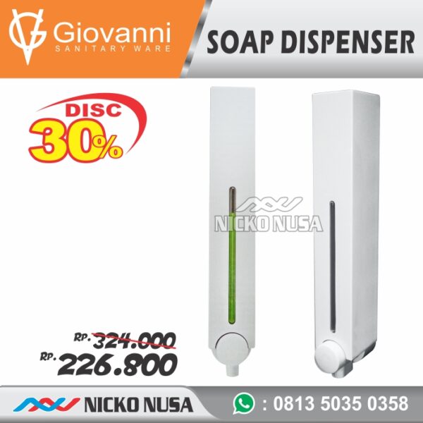 Tempat Sabun Cair / Soap Dispenser Giovanni UA701-W (1 Tabung)