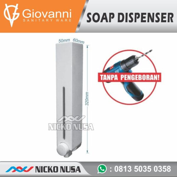 Tempat Sabun Cair / Soap Dispenser Giovanni UA701-W (1 Tabung) - Gambar 4