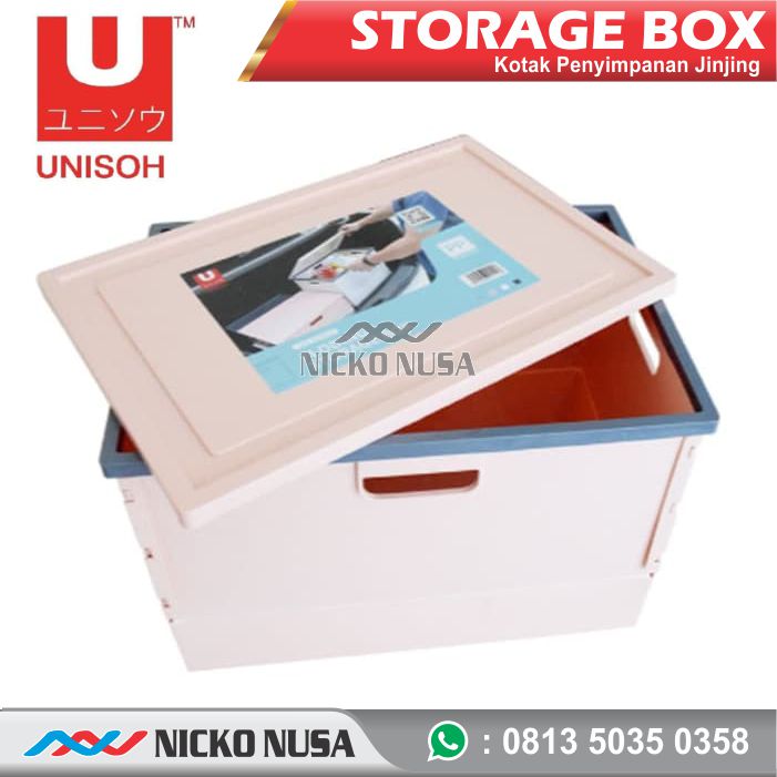 Kotak Penyimpanan Jinjing Unisoh / storage Box Pink - UNI813613