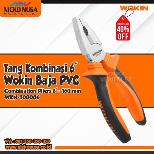 Tang Kombinasi Wokin 6" Baja PVC