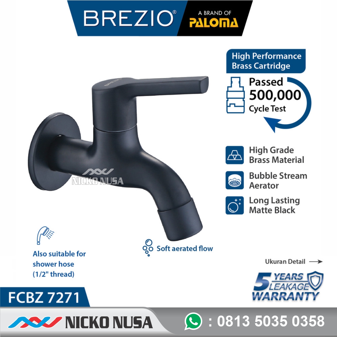 BREZIO FCBZ 7271 Keran Bak Mandi Kamar Cuci Dinding Tembok Kran Air