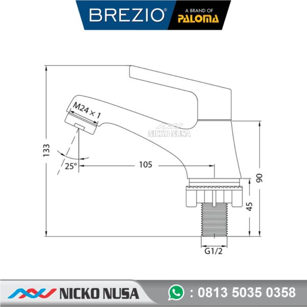 BREZIO FCBZ 7284 Keran Wastafel Cuci Tangan Meja Basin Sink Kran Air