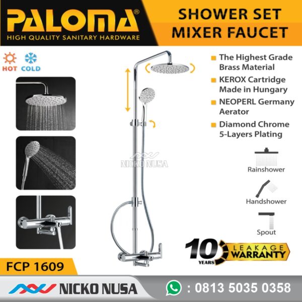 Shower Tiang Set Column PALOMA FCP 1609 Panas Dingin
