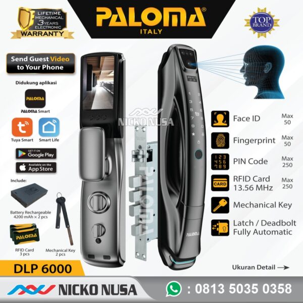 PALOMA DLP 6000 Smart Digital Lock with Face Recognition